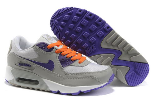 Nike Air Max 90 Womenss Shoes Wholesale Purple Gray Orange Low Price
